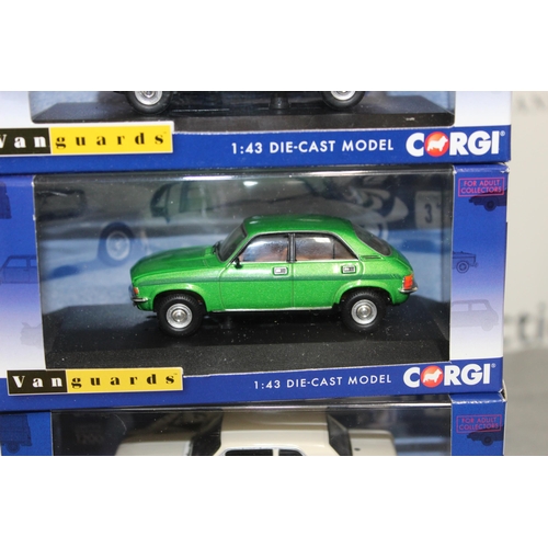 710 - Six Boxed Corgi Die Cast Vanguard Model Cars