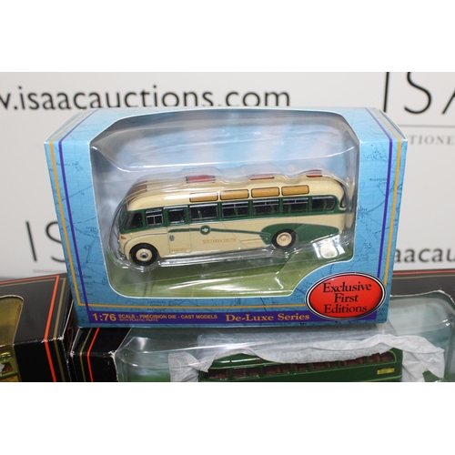 728 - Four Boxed Exclusive First Editions Die Cast Buses