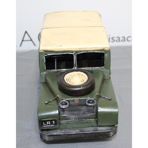 730 - Lesser And Pavey Tin Plated Model Landrover
Length 27cm