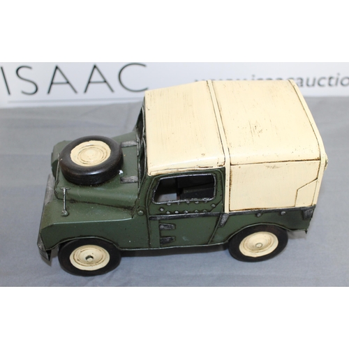 730 - Lesser And Pavey Tin Plated Model Landrover
Length 27cm