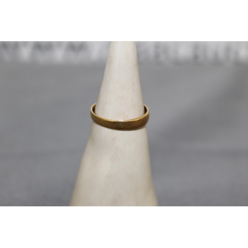 495 - Stamped 22ct Gold Band Ring
Size-M
Weight-2.16g