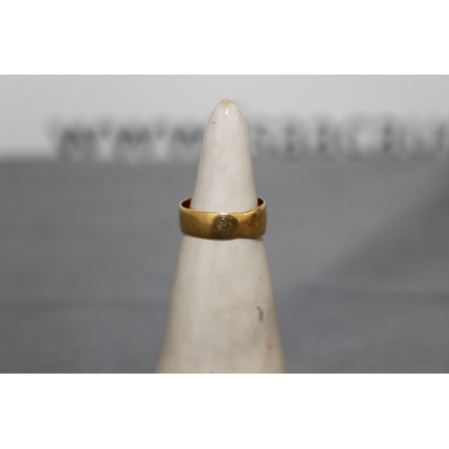 497 - Stamped 22ct Gold Band Ring
Size-M
Weight-2.90g