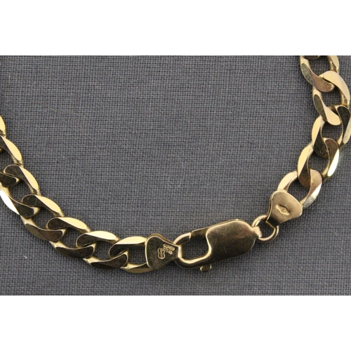 509 - Stamped 375 Gold Curb Bracelet Stamped 9k Clasp
Weight-9.51g