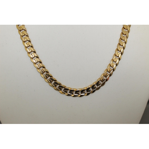 511 - Stamped 375 Gold Curb Necklace Stamped 9k Clasp
Weight-38.32g