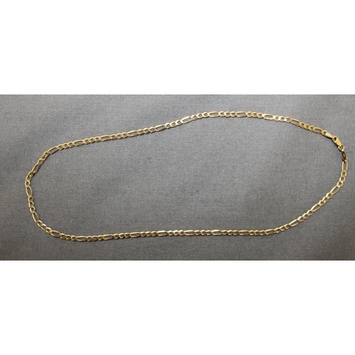 512 - Stamped 375 Gold 9KT Figaro Link Necklace 
Weight-3.43g