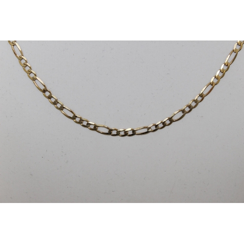 512 - Stamped 375 Gold 9KT Figaro Link Necklace 
Weight-3.43g