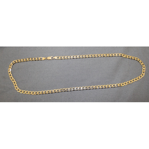 513 - Stamped 375 Gold Curb Necklace 
Weight-19.74g