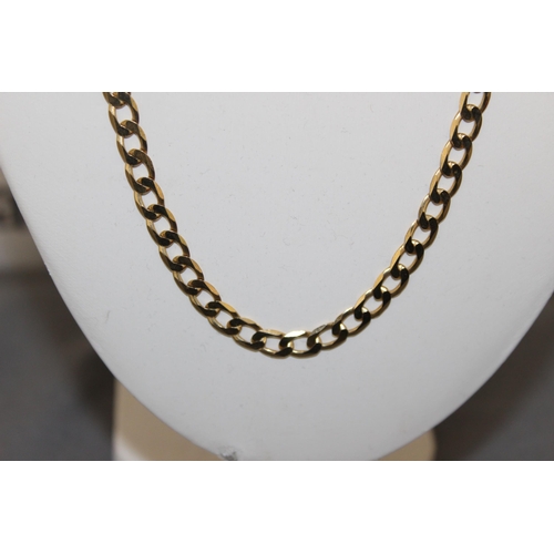 513 - Stamped 375 Gold Curb Necklace 
Weight-19.74g