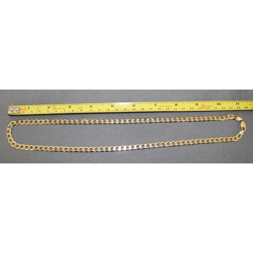 513 - Stamped 375 Gold Curb Necklace 
Weight-19.74g