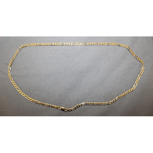 514 - Stamped 9KT Gold Figaro Necklace Stamped 375 Clasp
Weight-11.67g