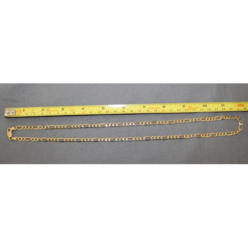 514 - Stamped 9KT Gold Figaro Necklace Stamped 375 Clasp
Weight-11.67g