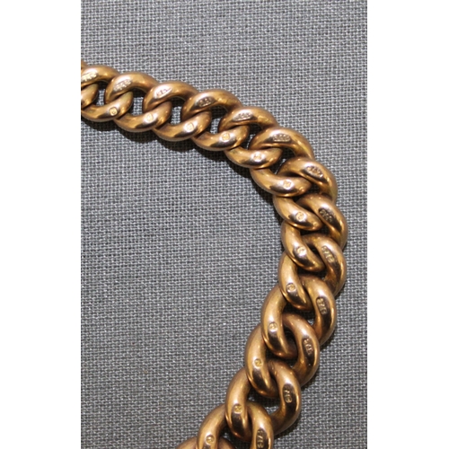 515 - Stamped 375 Every Link & Fob Gold Curb Link Chain
Total Weight-63.59g