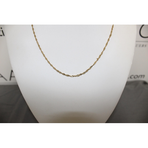 524 - Stamped 375 9k Gold Necklace
Weight-1.80g
All Proceeds Go To Charity
In A Box