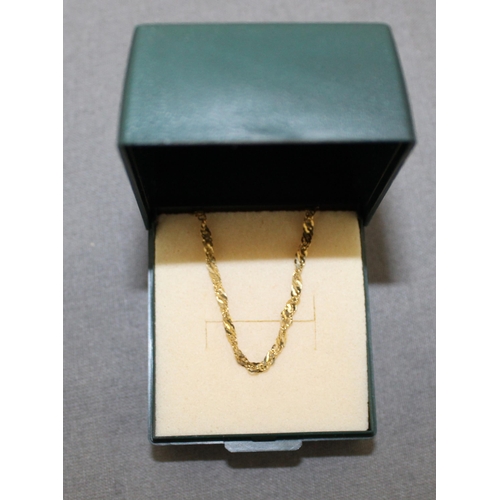 524 - Stamped 375 9k Gold Necklace
Weight-1.80g
All Proceeds Go To Charity
In A Box