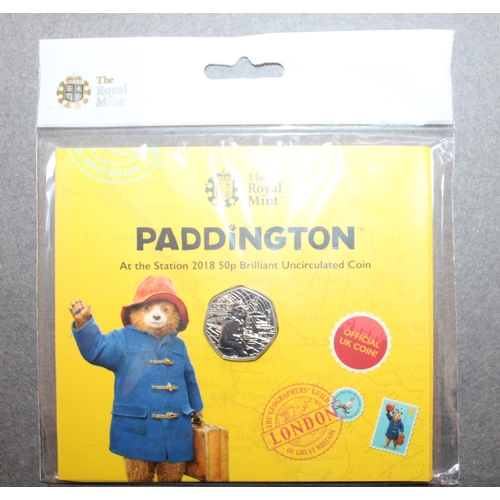 309 - The Royal Mint Paddington At The Station 2018 50p Brilliant Uncirculated Coin Sealed Pack