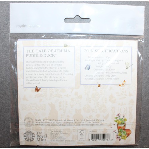 277 - 2016 Jemima Puddle Duck Royal Mint 50p Coin Pack Sealed