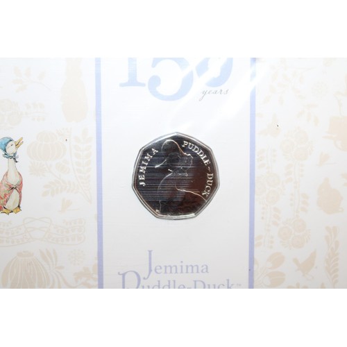 277 - 2016 Jemima Puddle Duck Royal Mint 50p Coin Pack Sealed