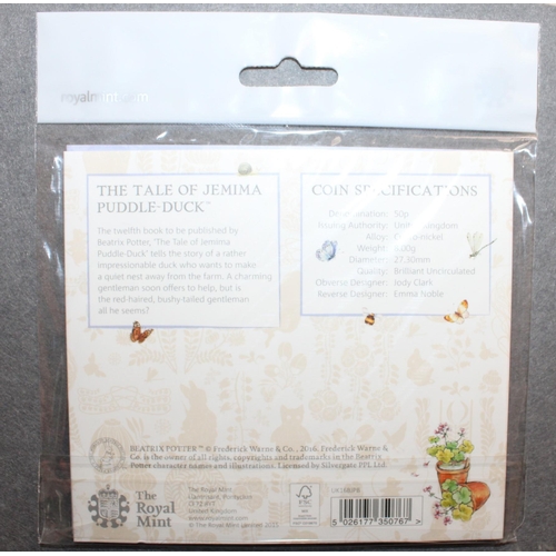 278 - 2016 Jemima Puddle Duck Royal Mint 50p Coin Pack Sealed