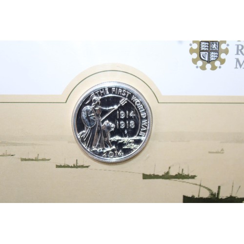 284 - The Royal Mint Outbreak 2014 UK £20 Fine Silver Coin Sealed