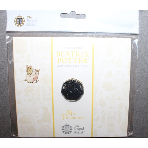 210 - The Royal Mint Mrs Tittlemouse 50p Coin In Sealed Pack