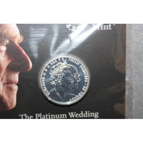 238 - The Royal Mint The Platinum Wedding Anniversary 2017 UK £20 Fine Silver Coin Sealed Pack