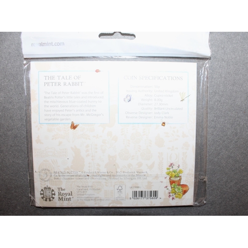 242 - The Royal Mint Peter Rabbit 2017 50p Coin Sealed Pack