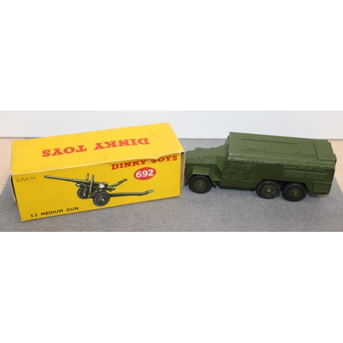 742 - Dinky Toys Armoured Command Vehicle & Boxed Dinky Toys Medium Gun