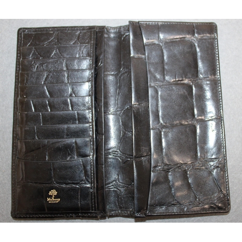 91 - Black Mulberry Leather Wallet