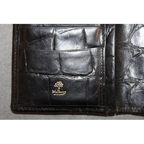 91 - Black Mulberry Leather Wallet