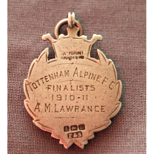 424 - Silver Hallmarked Enfield Charity Cup 1910-11 Tottenhan Alpine FC