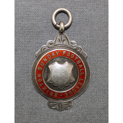 427 - Silver Hallmarked Sunday League Football Fob