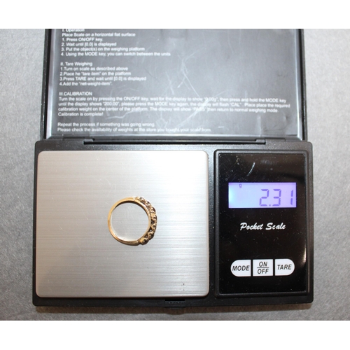 531 - Stamped 375 Gold Ring Size-N Total Weight-2.31g