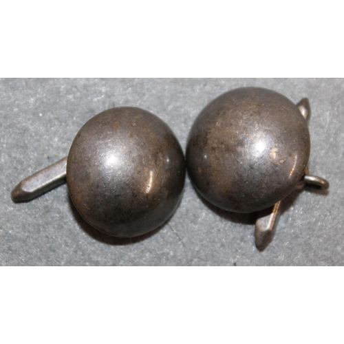 451 - Silver Cufflinks Enameled Etc