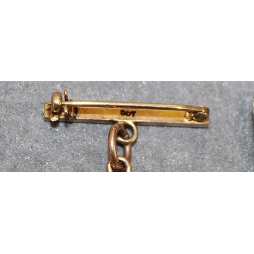 535 - Stamped 9ct Gold COOEE Brooch Total Weight-7.13g