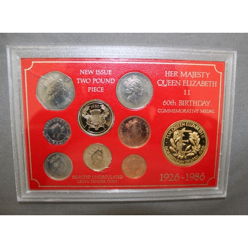 296 - 1986 Her Majesty Queen Elizabeth II 60th Birthday Coin & Medal Collection