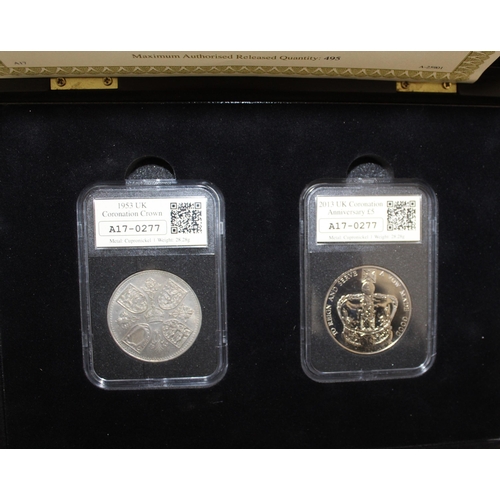 297 - Boxed 2013 & 1953 Crown DateStamp Coin Set COA