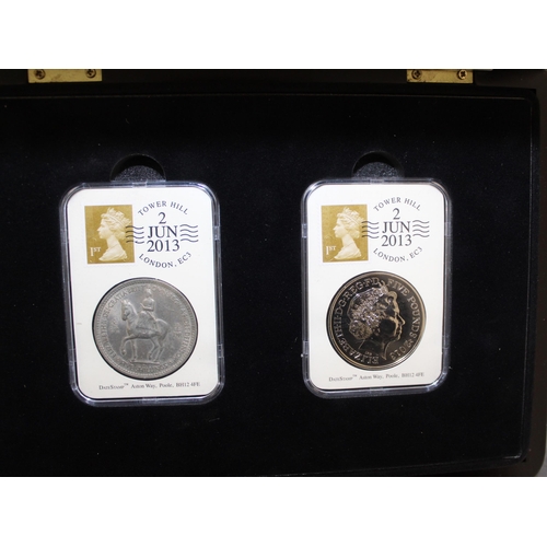 297 - Boxed 2013 & 1953 Crown DateStamp Coin Set COA