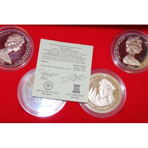 298 - Boxed 1981 Year Of The Disabled Isle Of Man Crown Collection Diamond Finish