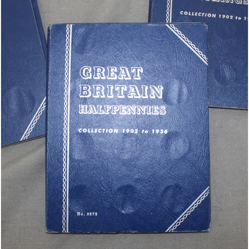 301 - Four Great Britain Pennies Collections (One Folder Empty)