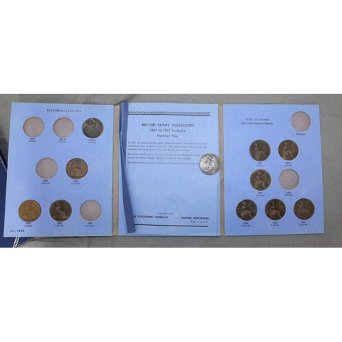 301 - Four Great Britain Pennies Collections (One Folder Empty)