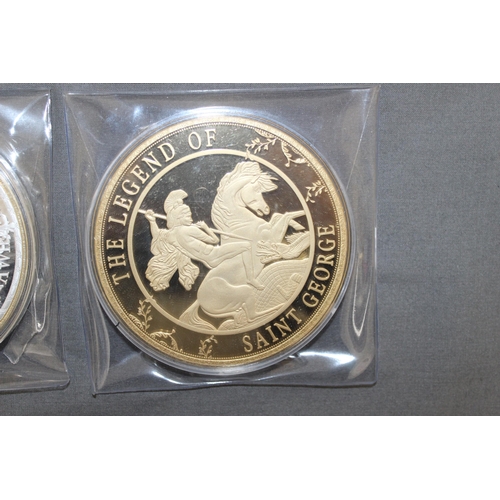 303 - Two Large Collectable Coins Diana-A Princess & Saint George And The Dragon