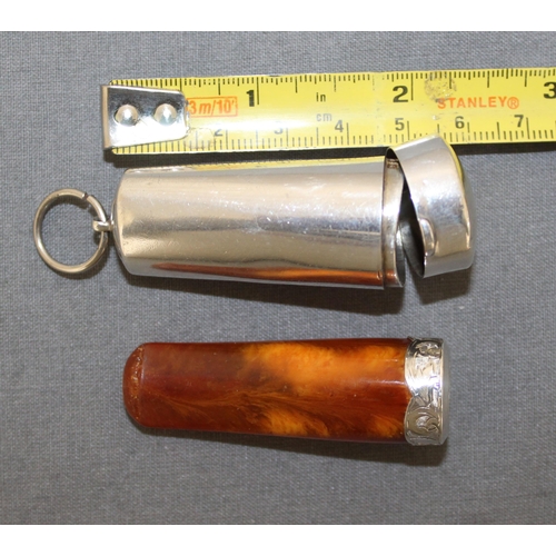 460 - Silver Hallmarked Case With Cigar Holder