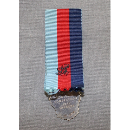 462 - Silver Hallmarked 1914 Football Winners Fob On Ribbon