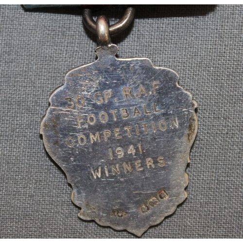 462 - Silver Hallmarked 1914 Football Winners Fob On Ribbon