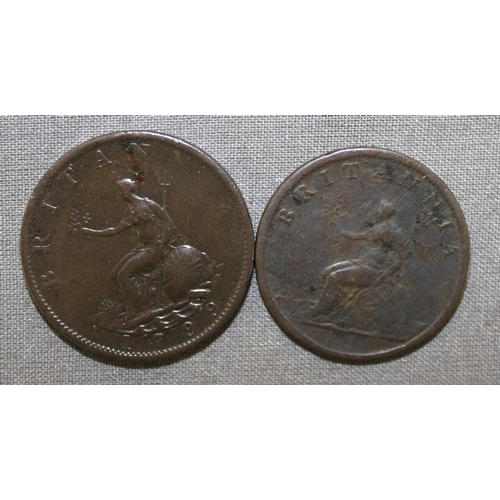 306 - Early George Half Pennies -  One  Dated 1799  And One 1807.