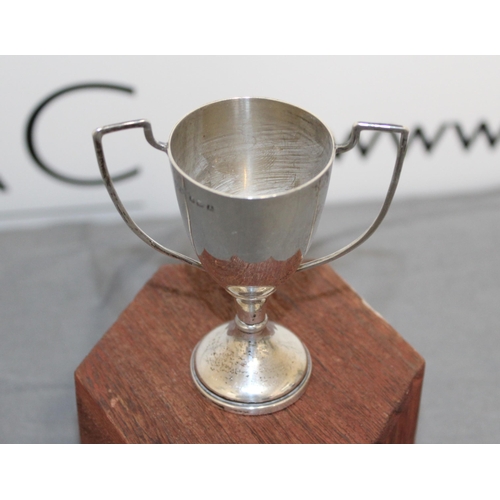 478 - Small Silver Hallmarked Trophy
Height 8cm