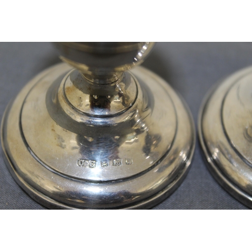 487 - Pair Of Silver Hallmarked Candle Stick Holders
Height 6cm