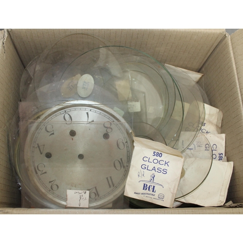 30 - Quantity Of Vintage Glass/Plastic Clock Faces Various Conditions
Collection Only