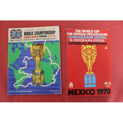 452 - 1966 and 1970 World Cup Football Programmes - 1966 Does have writing in rear as can be seen in pictu... 