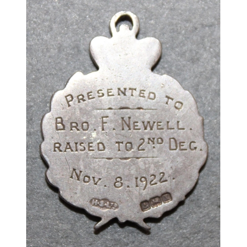 351 - Silver Hallmarked Fob Dated 1922